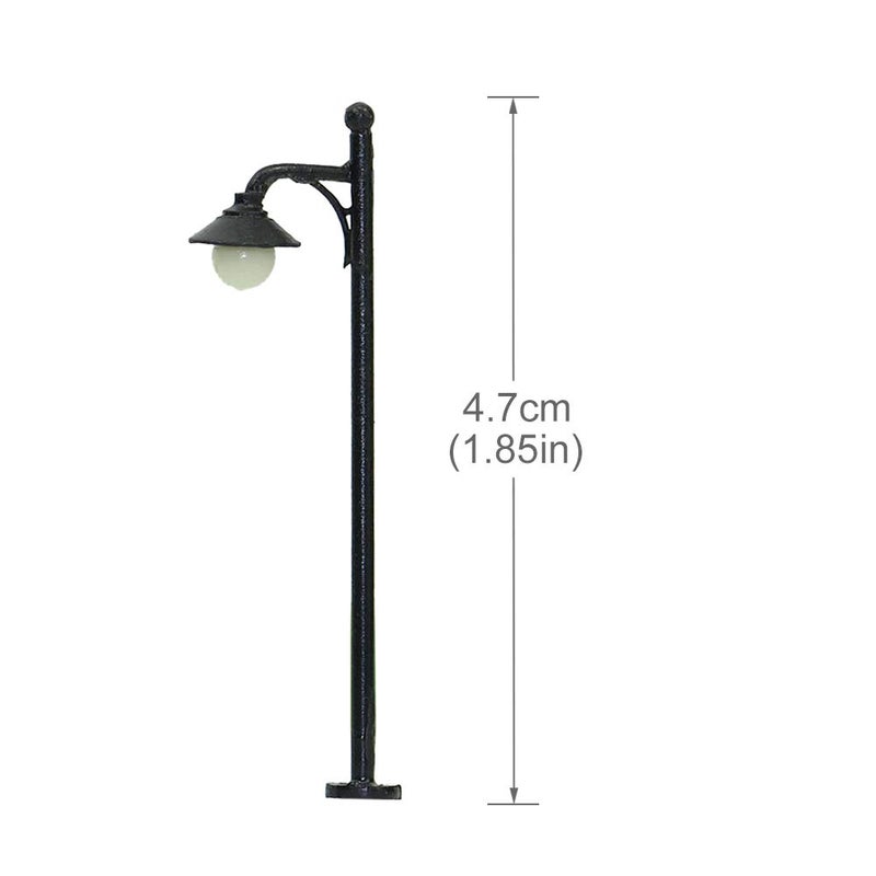 Evemodel LYM21 10pcs Model Railway Train Lamp Post 4.7cm or 1.85inch Street Lights N TT Scale LEDs New - Image 4